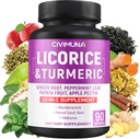 Licorice Capsules dengan Licorice, Turmeric Root, Ginger Root, Peppermint Leaf, Pepaya Frul- 3 Bulan Supply