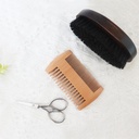 Beard Grooming Kit, Beard Care Set, Perban Pria, Beard Rimming Kit, Natural Boar Bristle Brush and Pear Wood Set for Men - Dual Action Grooming for Beards and Coussuches