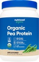 Nutricost Organic Pea Protein Powder (1 LB) Unfeader - Disertifikasi USDA Organik, Protein dari Tanaman, Vegetarian Friendly, Gluten Bebas, Non-GMO