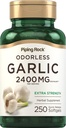 Tambahan Kapur Bawang Odorless Batu 2400mg 124; 250 Softgels 124; Poten Herbal Tinggi Ekstra Pil 124g; Non-GMO, Gluten Bebas