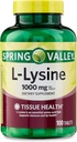 L-Lysine 100mg Tablet - Lysine Suplemen untuk Skin, Imune, dan Collagen Dukungan - Estile Amino Acid, 100 Count, Gluten- Bebas untuk Wellness Daily