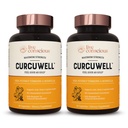 Curcuwell Live Conscious - Curcumin and Boswellia Blend 124; Maximum Stronged, Body and Cognitive Dupport - 60 Day Supply (2- Pack)