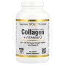California Gold Nutrition Hydrolyzed Collagen Peptides + Vitamin C Dukungan untuk Rambut, Kulit, Nails, Joints, & Bones - Menampilkan Tipe I & III Collagen Peptides - Gluten Bebas, Non-GMO - 250 Tablet