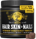 Kekuatan rambut Skin & Nails Anjing Chews 124; Vitamin A Retinol & B3 Niacinamide untuk Anjing 124; EPA Omega 3 untuk Dog 124; Relieve Itching, Flaky Skin & Brittle Nails 124; 90 Chews