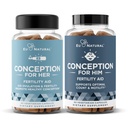 Fertilitas Konsep untuk Nya & Dia Bundle - Suplemen Kesuburan Fertilitas Combo untuk Perempuan & Pria - Prenatal Vitamin - Penyeimbangan Hormone Propine, Konsistensi Siklus, Ovulasi Bantuan - 120 Cacah