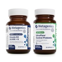 Metagenik Vitamin D3 10.000 + K (60 Softgels) & UltraFlora Kontrol Probiotik (30 Pelayan) - Mendukung Bone & Heart Health - Membantu Komposisi Tubuh Sehat