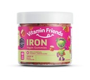 Vitamin Friends - Vegan Multivitamin & Iron for Kids - Daily Nutritions Dukung Gummies w / Ferrous Fumarate B- Complex, Vitamin C, Zinc - Fungsi Tubuh & Anemia - Strawberry Jam (Suppply 60 Hari)