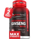 Herbtonics Korea Red Panax Ginseng 1500mg - Suplemen Energi untuk Performance Peak, Fokus & Vitalitas - Potensi Tinggi Ekstrak Root Ginseng - 120 Vegan Capsules