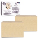 Eczema Soap Bar for Face and Body - All Natural Dermatitis, Psoriasis Solution for Dry Itchy Flaky Skin Relief - Gentle Detoxifying, Anti- Itch, Cleansing Skincare Remedy - Eczema Soap Bar dibuat di USA