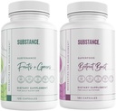 SUBSTANCE. Bundle: Nature 's Suproviment Daily Fruits & Vegies (120 Kapsules) + Beetroot Boost (180 Capsules) - Natural Energy Boost & Overall Wellness - US Made, Vegan-Friendly