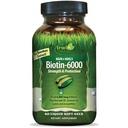 Irwin Comparals Biotin- 6000 Supports Heally Skin, Hair & Nails - 60 Liquid Softgels - Power + Protection with High Potency 6000 mcg, Bamboo, Avocado, Coconut & More - Maximum Absorpsi