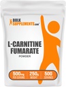 BulkSuplements.com L- Carnitine Fumarate Powder - Carnitine Suplement, Sports Nutrition, L-Carnitine 500mg - Gluten Free, 500mg per Serving, Gluten Free, 250g (8.8 oz) (Paket 1)
