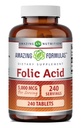 Amazing Formula Folic Acid Supplement: 124; 5000 Mcg 124; Tablet 12.4; Non-GMO 124; Gluten Free Alag4; Dibuat di USA (240 Count)