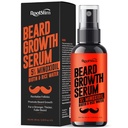 Beard Growth Serum untuk Pria: Pertumbuhan Rambut Semprotan dengan Biotin & Rice Air - Ekstra Kekuatan Minyak Beard