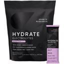 Riset Olahraga ® Hydrate Electrolite Powder Pawder - Sugar- Free & Alamy Flavored with Vitamin, Mineral, and Coconut Water - Supports Hidration - 16 Paket - Passion Fruit