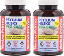 Yerba Prima Psyllium Husks Fiber Veg Caps - 180 (Paket 2)