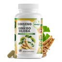 GreeNatr Ginko Biloba & Panax Ginseng Suplement - Red Ginseng Brain Suplemen Memory dan Fokus - Ginkgo Biloba Suplemen untuk Good Vision, Imune System dan Imporea Blood Flow - 120 Tablet