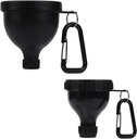 2 Pcs Protein Powder Container, Portable Protein Powder Travel Container, Protein Powder Funnel, Water Bottle for Powder Mixes, Pra Workout / Gym Suppplemen Keychain (50ml + 100ml)