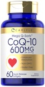 Carlyle CoQ10 600 mg Softgeels 124; 60 Count 124; Mega Q-Sorb Coenzim Q-10 124; dengan Black Pepper Extract 124; Non-GMO & Gluten Free Supplemen