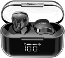 TOZO T18 Wireless Earbuds Bluetooth Headphone 5.3, IPX8 Waterproof Eds Buds, 4 Mic Clear Call Long Time dengan LED Digital Tampilan Kasus, Stereo Bass Sound 32 Cusomized EQ via APP