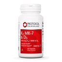 PROTOCOL UNTUK HIDUP BALANCE - K2 MK-7 dan D3 - Vaskular Health and Structural Dull, Appetite Suppresan, Natural Weight Los, Support Calcium Absorpsi - 60 Veg Capsules