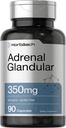 Horbäach Raw Adrenal Glandular 124; 350 mg 124; 90 Capsules 14; Non-GMO, Gluten Free Suplemen