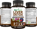 Tambahan Detox BioFinest Liver - 22 Nutrients Milk Thistle Artichoke Celery Secred Chanedra Root Dandelion Turdelion Ginger - Alkohol Cleanse Energy Metabolisme (120 Veg. Capsules)