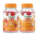 Lifeable Vitamin D Kids + Multivitamin Kids, Gummies Bundle - Great Tasting, Vitamin Suplement, Gluten Free, GMO Free, Chewable Gummy