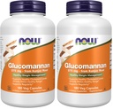 Now Foods Suplemen, Glucomannan (Amorophallus konjac) 575 mg, Supports Regularitas *, Healthy Weight Management *, 180 Veg Capsules (Paket 2)