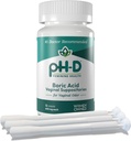 pH-D Feminine Health - Boric Acid Starter Bundle - pH- D Boric Acid Vaginal Pendukung Jumlah 12 dan 3 Vagaginal Supposisi Aplikasi