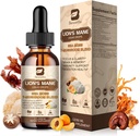 Lions Mane Mushroom Liquid Drops, 8 in 1 Mushroom Completions with Irish Sea Moss, Chaga, Turkey Tail, Cordyceps & More for Brain, Focus, Cognitive & Imune Dupport, Vegan, Peach Flavor, 60mL