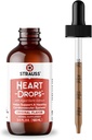 Strauss Heart Drops - Natural Mistletoe & Aged Garlic Extract Heart Health Supplement - Helping Keep Healthy Cardiovascular System - Vegan & Nun-GMO - 100 ml Bottle
