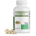 Bronson Fenugreek Powder Capsules Extra Strength, Trigonella Foenum-Graecum, Non-GMO, Soy- Free, Vegetarian, 150 Kapsul