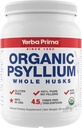 Yerba Prima Organic Psyllium Whole Husks Colon Cleanser - 20 oz - Natural Daily Dietary Fiber Suplemen 20oz, Colon Cleanser, Regularity & Detox Cleansing Dukungan, Gluten Free, Non GMO, Vegan