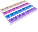 Apex 7-Day Mediplanner Pill Organizer, Weekly Pill Organizer, 4 kali Sehari Warna, EMAS-Open, See- Lids, Organisasi Kesehatan Atau Vitamin AM, PM, Malam dan Waktu Tidur