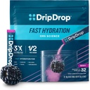 Paket Hidration DripDrop - Berry - Sajikan Tunggal Elektrolytes Powder Minum Mix - Non-GMO, Gluten Free, Vegan - 32 Tongkat