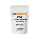 Powder citicoline, Popper Chooline CDP Murni dengan Scoop, Non- GMO, Suplemen Kognitive untuk Memori dan Belajar (10 Grams)