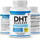 DHT Blocker - Perkembangan Rambut untuk Penincian Genetik untuk Pria & Perempuan - Membantu Kehilangan Rambut & Stimulasi Perkembangan Follikel dengan Saw Palmetto, Biotin & Besi - Perkembangan Bunga Pills