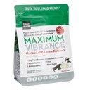 Vibrant Health, Maximum Vibrance, Plant-Based Superfood Supplemen dengan Multivitamin, Protein dan 25 Milyar CFU Progories, Vanilla, 15 Serving Pouch