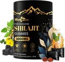 Shilajit Gummies for Men Women: Murni Himalaya Shilajit Organik dengan Ashwagandha 85 + Trace Minetal & Fulvic Acid Individually Wrapped for Energy Brain Immunity Dupport No Sugar 40 Servings