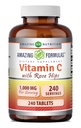 Amazing Formulas Vitamin C dengan Rose HIPS Tambahan 124; 1000 Mg 124; 240 Tablet 14; Non-GMO 124; Gluten-Free 124; Dibuat di AS