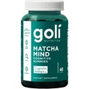 Goli Matcha Mind Gummies - 60 Count - Green Tea Leaves Powder dengan Colnizin for Focus, Attention and Brain Health, Vegan, Non-GMO, Gluten- Free & Gelatin Free.