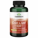 Swanson Cod Liver Oil - Wellness Suplemen Promoting Bone, Skin Health, Vision Dukung & Imune System Fungsi Absorpsi Tinggi Vitamin A - (180 Softgel, 350mg Masing-masing)