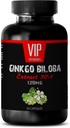 Vitamin untuk The Brain and Memory - Ginkgo BILOBA 120MG - Extract 50: 1, Gingko bilosa Complex, Ginkgo Biloba Suplemen, Supplemen Memori Otak, Persediaan Memori untuk Otak, Pil Memori, 1 Botol