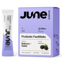 Keseimbangan + Relief 124; Fast Melt Pre + Probiotic for Mood & Stress - BlackBerry Flavor, 30 Powder Sachets