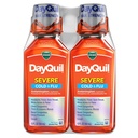 Vicks DayQuil PAST Cold & Flu Liquid Medicine, Daytime Relief for Headache, Fever, Sore Throat, Minor Ains, Chest Contable, Stuffy Nose, Nasal Contrable, Sinus Pressure, & Cough, 2x12oz