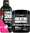 PROSUPPS L- Carnitine 3000 Stimulant Free Liquid Shots (31 Servings, Dragon Fruit) dan Creatine 300 Monohydrate (60 Pelayan) Bundle