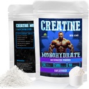 Herballious Creatine Monohydrate Micronized Powder - 5g per Serving for Strength, Power, and Performance - Unflafeted, Non-GMO Formula - 100 Servings, 500g