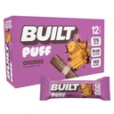 Bar Built, Puff Protein Bars, Churro Puff, 17g Protein Snacks, On- TheGo Bars, Only 140 Calories & 6g Sugar, Collagen, Gluten Free, 12 Count