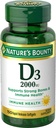 Nature 's Bounty Vitamin D, Supports Immune Health & Bone Health, 2000IU Vitamin D3, 150 Softgels